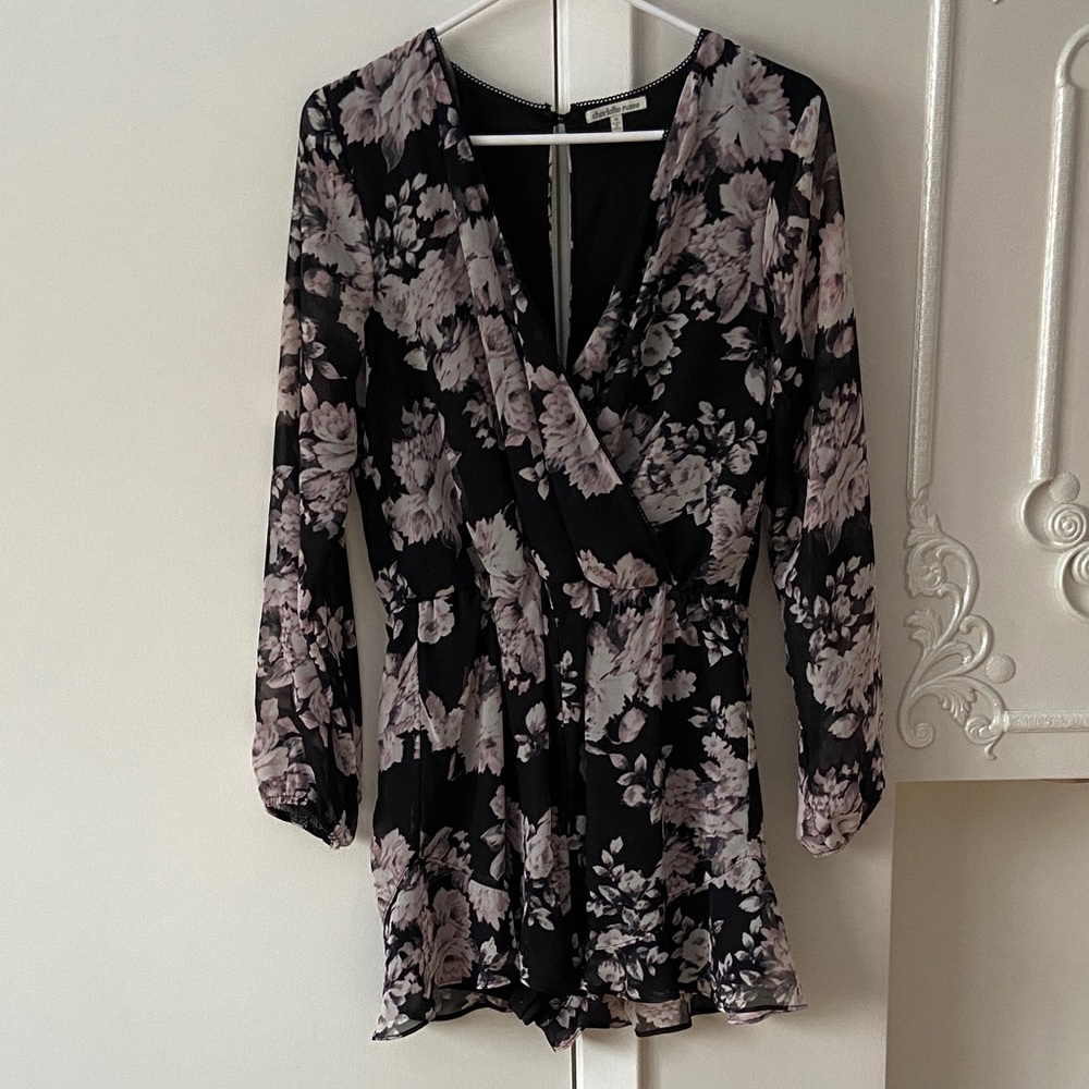 Charlotte Russe Black Romper with Lace Detail